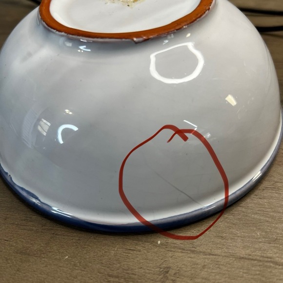 Vintage Celina Himark Hand Painted Cereal Bowl 6" Fruit Grape Portugal *READ - Picture 5 of 9